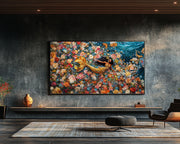 Black Mermaid Caribbean wall art for home decor