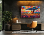 Black Art Lion African American Wall Art African Sunset Canvas