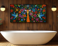 Vibrant canvas art featuring an African American woman, perfect as African American wall art for home decor.