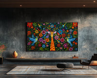 Vibrant abstract african american wall art showcasing dynamic colors and shapes, perfect for modern home decor.