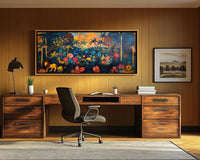 Abstract vibrant canvas art featuring an African American woman, perfect for enhancing any space with African American wall art.