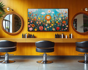 Cheerful Lion for Kids Black children wall art artwork by MoomZee Artwork