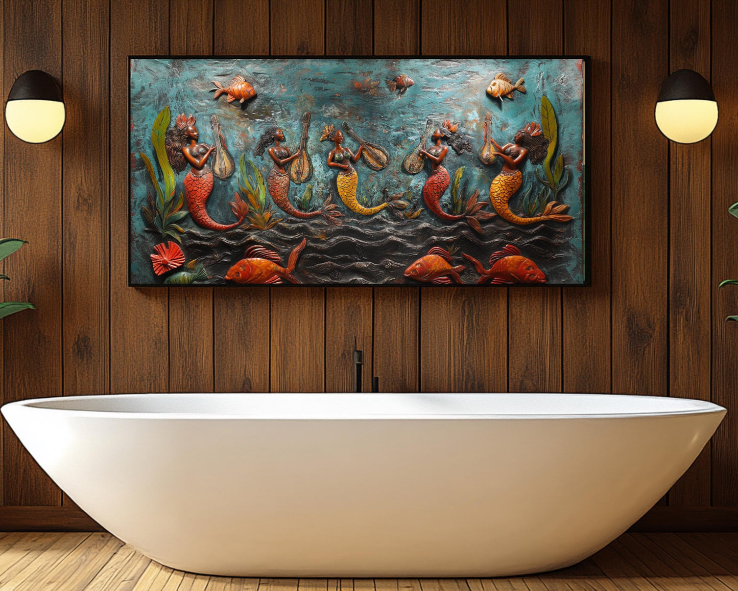 Haitian Mermaid Wall Art - Canvas or Framed Print