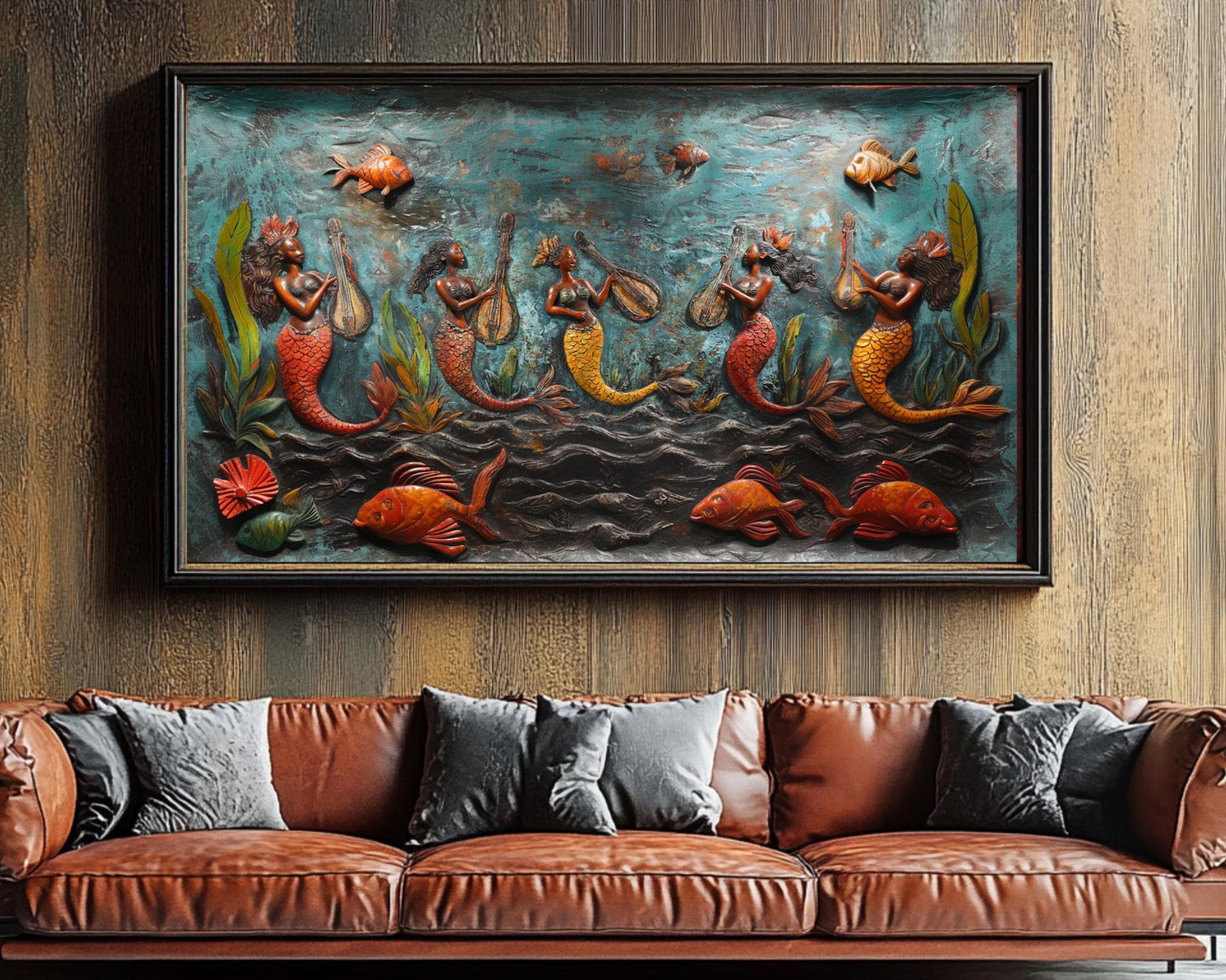 Haitian Mermaid Wall Art - Canvas or Framed Print