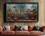 Alternate view of Haitian Mermaid Caribbean wall art canvas print