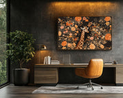 Elegant Giraffe Nature cultural wall decor print by MoomZee Artwork