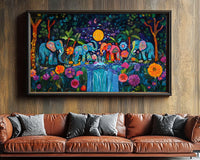 Vibrant abstract canvas art featuring bold colors, perfect as african american wall art for any modern home decor.