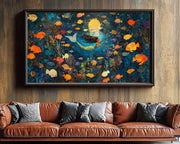 Alternate view of Black Mermaid Caribbean wall art canvas print