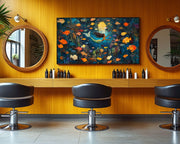 Black Mermaid Caribbean wall art canvas print by MoomZee Artwork
