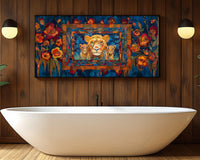 Vibrant abstract canvas art featuring bold colors and shapes, perfect as african american wall art for modern decor.