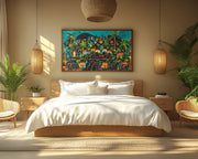 Haitian Folk Elephants Caribbean wall art artwork view