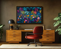Vibrant abstract canvas art featuring cultural motifs, a stunning piece of African American wall art for your space.