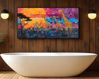 Vibrant abstract canvas art celebrating culture, perfect for stylish African American wall art decor.