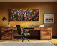 Vibrant abstract canvas art showcasing dynamic colors, perfect for inspiring african american wall art decor.