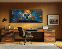 Colorful abstract canvas art featuring vibrant hues, perfect for enhancing any space as African American wall art.