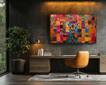 Patchwork Giraffe African American Wall Art