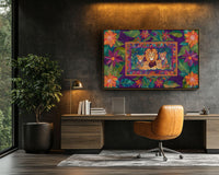 Vibrant abstract canvas art featuring bold colors, perfect as african american wall art for a modern living space.