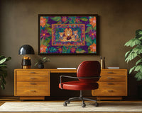 Abstract canvas art depicting vibrant colors and shapes, perfect for modern decor; an example of African American wall art.