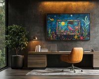 Vibrant abstract canvas art featuring bold colors and shapes, perfect as african american wall art for modern decor.