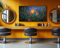 Vibrant abstract canvas art showcasing African American culture, perfect for enhancing your space with African American wall art.