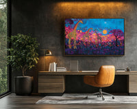 Vibrant abstract canvas art featuring bold colors, perfect as african american wall art for modern decor.