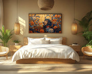 Roaring Lion Floral Black Caribbean wall art artwork view