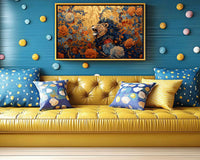 Vibrant abstract canvas art featuring colorful shapes, perfect for african american wall art enthusiasts.