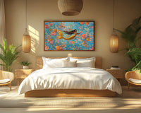 Colorful abstract painting showcasing vibrant shapes, perfect as african american wall art for modern decor.