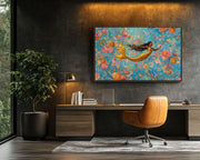Regal Black Mermaid cultural wall decor print by MoomZee Artwork