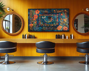 Vibrant canvas art featuring abstract shapes and colors, perfect as African American wall art for a stylish decor.