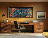 Vibrant abstract canvas art featuring bold colors, perfect as African American wall art for modern decor.