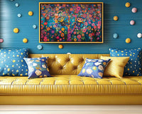 Colorful abstract canvas art showcasing vibrant patterns, perfect as african american wall art for modern decor.