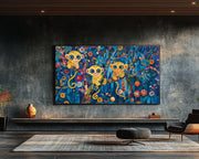 Cheerful Monkeys cultural wall decor print by MoomZee Artwork
