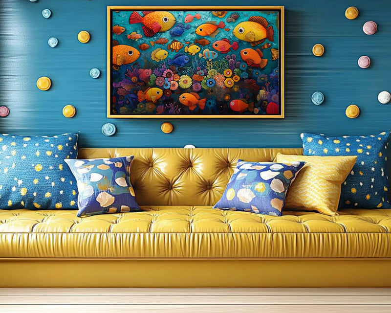Tropical Fish African American Wall Art Canvas Print
