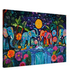 Elephant Jungle Family African American Wall Art