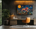 African Lion Canvas Print Vibrant Wildlife Wall Art