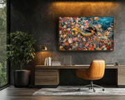 Black Mermaid cultural wall decor print by MoomZee Artwork