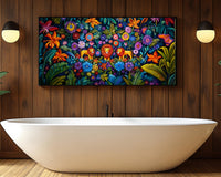 Colorful abstract canvas art featuring vibrant shapes, perfect as african american wall art for modern decor.