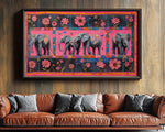 Faith Ringgold Inspired Elephant African American Wall Art Canvas