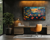 Vibrant canvas art depicting joyful African American figures, perfect for enhancing any space as African American wall art.