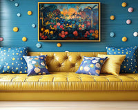 Colorful abstract canvas art featuring vibrant shapes, perfect for adding flair to any space as african american wall art.