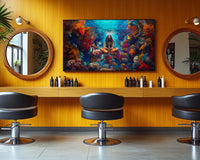 Abstract colorful canvas art featuring vibrant African American themes, perfect for enhancing your space with culture and style.