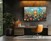 Cheerful Lion for Kids cultural wall decor print by MoomZee Artwork