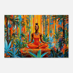 Black Woman Art Meditating in Jungle