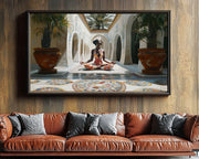 Regal Black Woman Meditation African American wall art for home decor