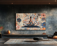 Vibrant abstract canvas art featuring bold colors, perfect as African American wall art for modern decor.