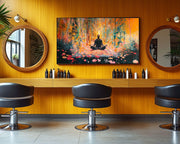 Meditative Black Man African American wall art canvas print by MoomZee Artwork