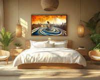 Vibrant African American wall art featuring a stunning abstract design in rich colors, perfect for modern decor.