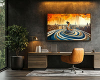 Colorful abstract design representing unity and strength, perfect as African American wall art for home decor.