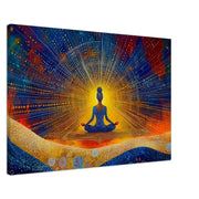 Cosmic Meditation African American canvas print by MoomZee Artwork